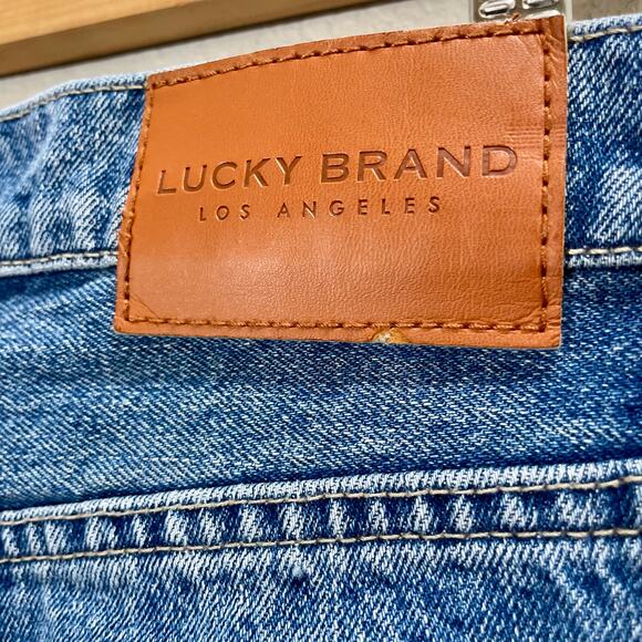Lucky Brand Drew High Rise Mom Jeans size 6 / 28 Distressed Ankle - Picture 8 of 10